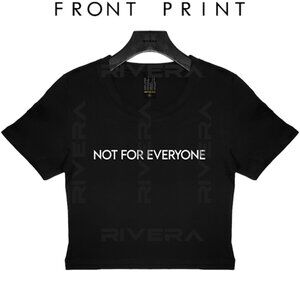 Not For Everyone Baby Tee Crop Tee Y2K Aesthetic, 90s Vintage Style, Minimal Tee